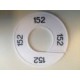 Maatring 9 cm wit/zw 152 